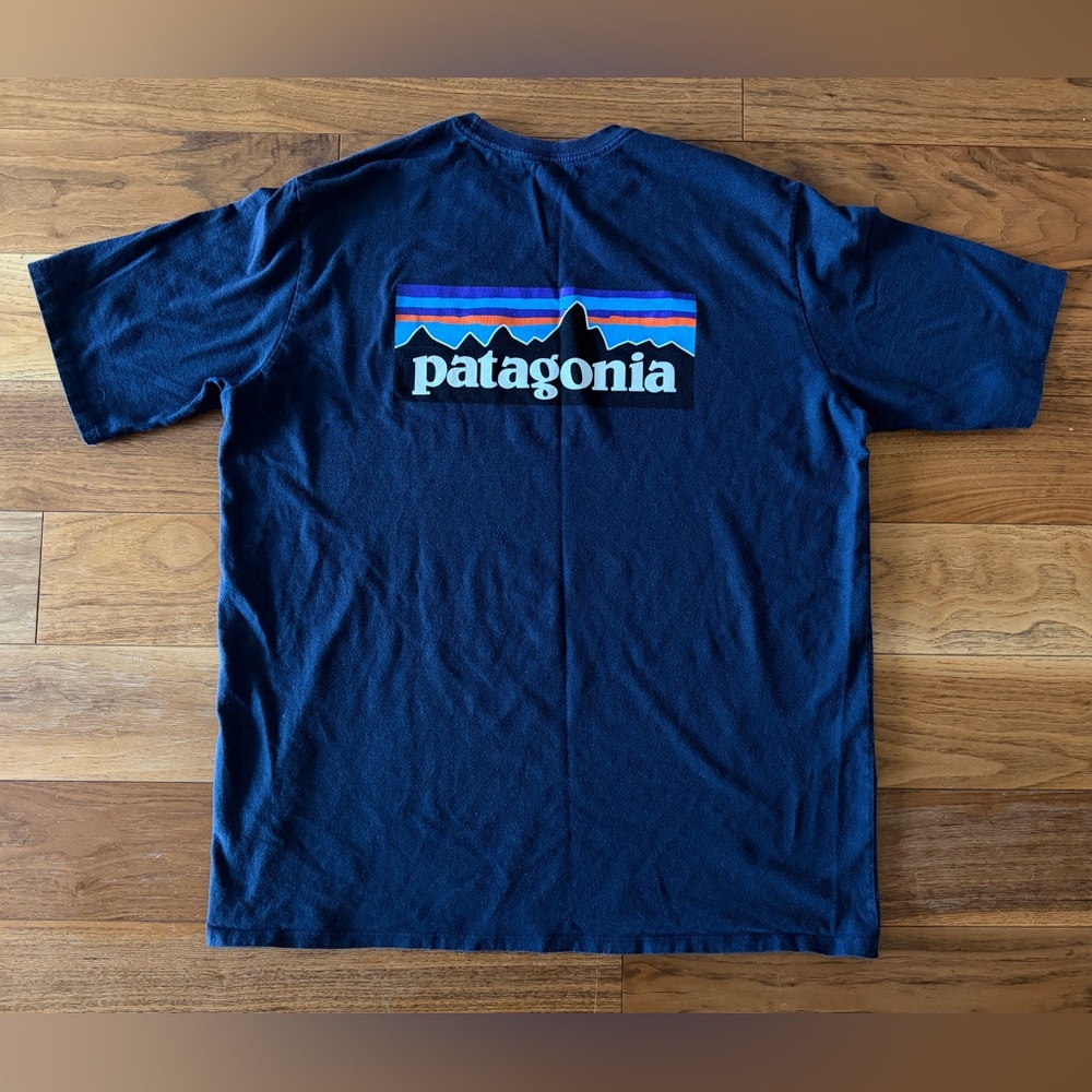 Patagonia Dark Blue Logo Tee